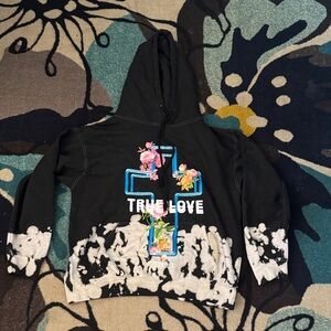 Fashion Nova True Love Cross Hoodie Black Medium